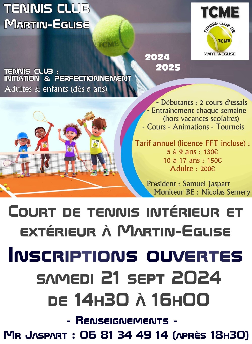 Affiche inscriptions 2024 2025