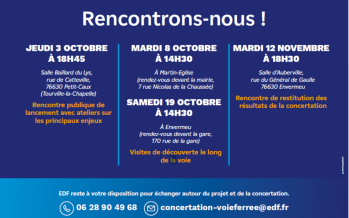 Concertation EDF : rénovation de la voie ferrée