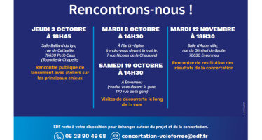 Concertation EDF : rénovation de la voie ferrée