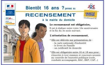 Bientôt 16 ans ? Pensez au recensement